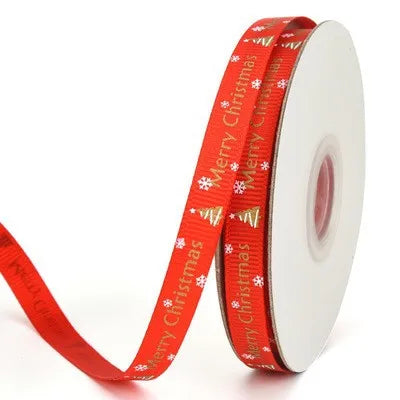Christmas Decorative Ribbon 1cm 2cm Small Roll Colorful New Year Holiday Gift Wrapping Tassel Ribbon Jewelry Packaging Rope