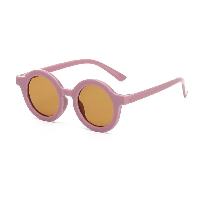 New Retro Round Frame Children's Sunglasses Anti-Blue Ultraviolet Trendy Men's Sunglasses Danish Frosted Multicolor Glasses