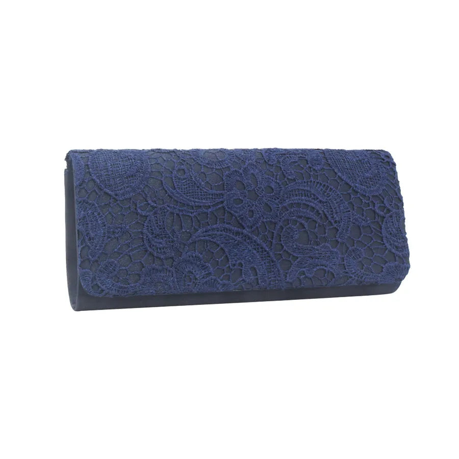 [new Style] Lace Floral Silk Ladies Clutch Bag Casual and Generous Evening Gift Bag Fashion Evening Bag