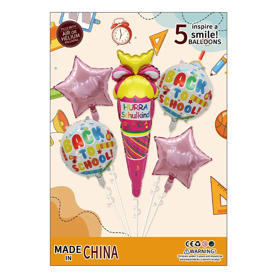 Back To School Classic Style Letter Star Balloon Aluminum Film Party Street Balloons