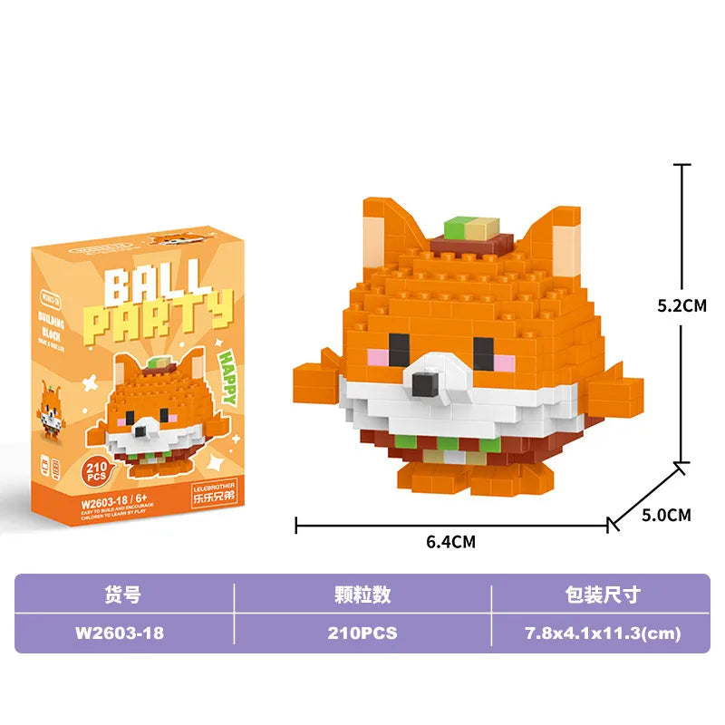 Children Unisex Animal Cartoon Plastic Building Toys