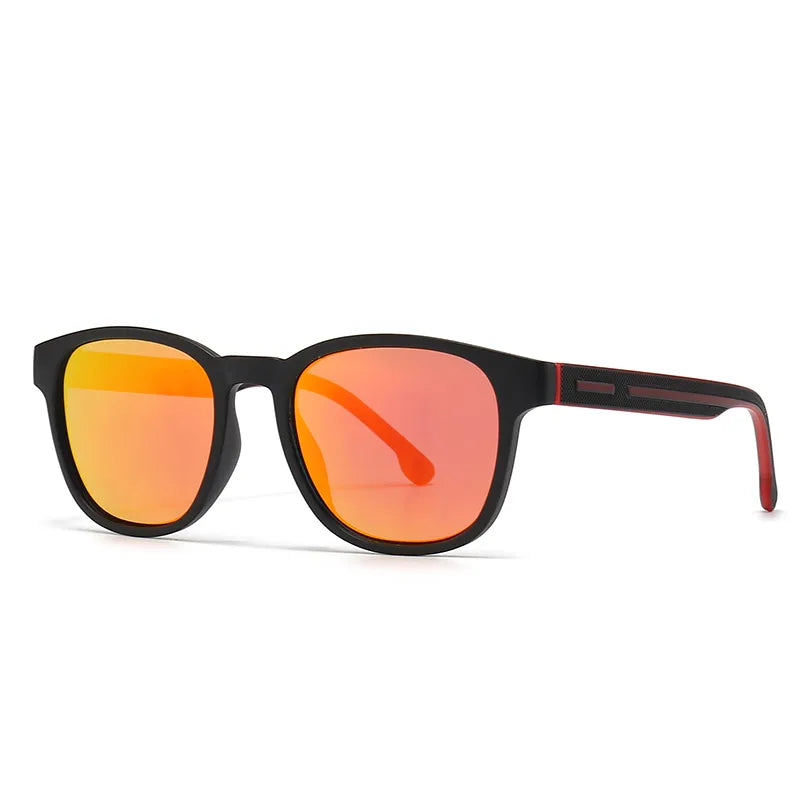 modern style solid color pc round frame full frame men's sunglasses