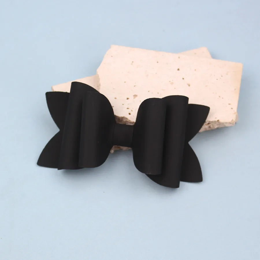 New Summer Fresh Pvc Bow Hairpin Candy Color Bow Hairpin Simple and Versatile