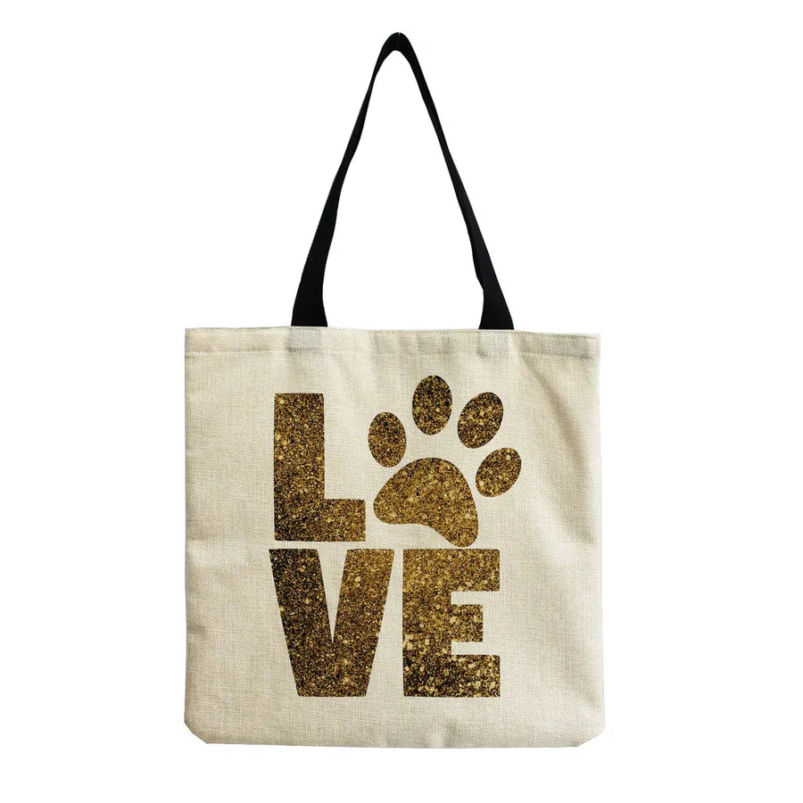 women's simple style letter shopping bags