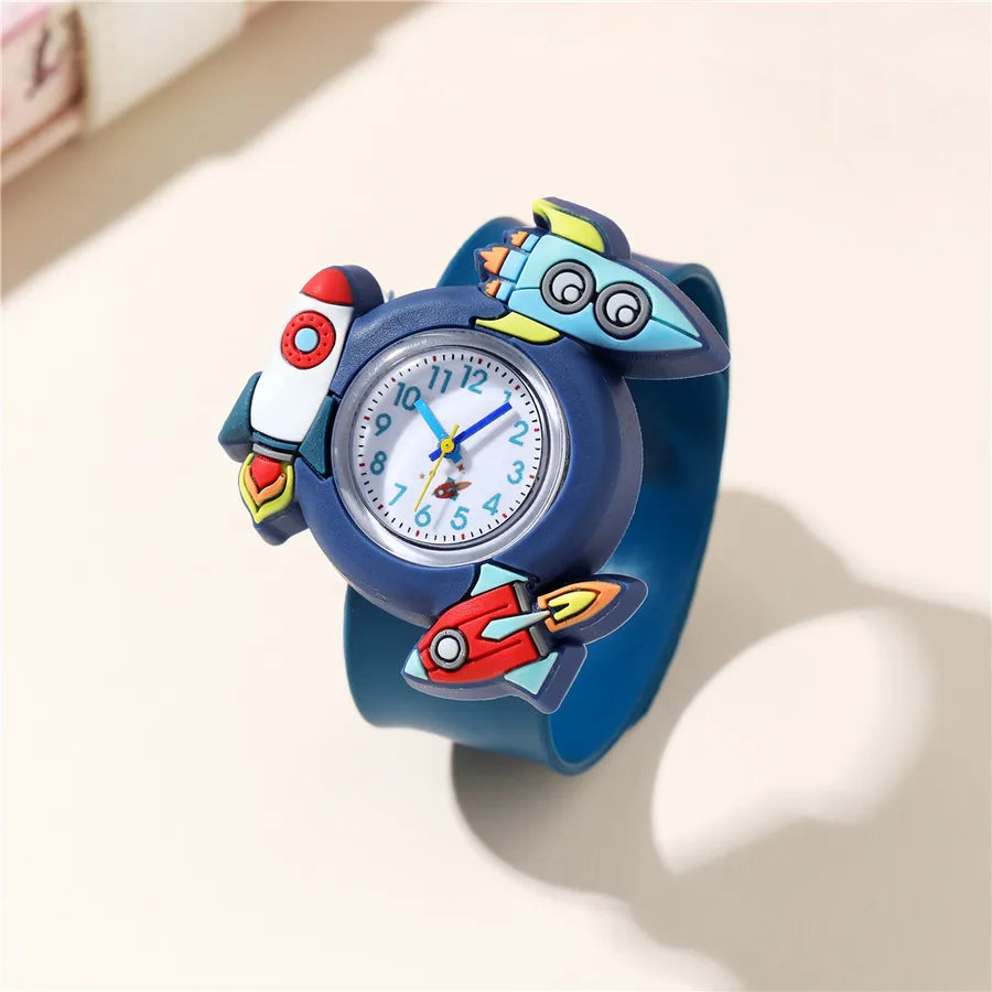 Cute Sport Style Rocket Plastic Strap Quartz Watch