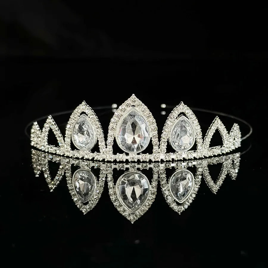 New Princess Rhinestone Children Crown Alloy Hair Band Girls Dance Stereo Baby Birthday Hair Accessories with Diamond Wholesale