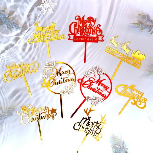 Christmas Letter Arylic Party Cake Decorating Supplies
