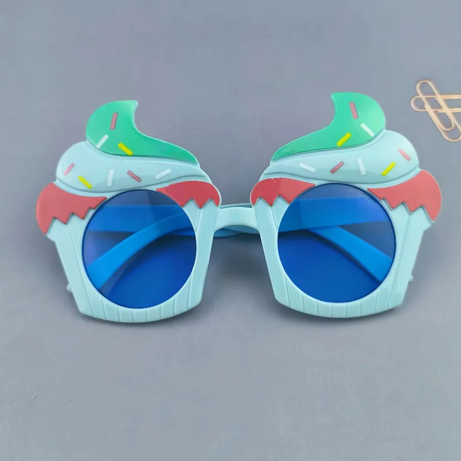 Cute Novelty Ice Cream Ac Tinted Lenses Special-Shaped Mirror Full Frame Kids Sunglasses
