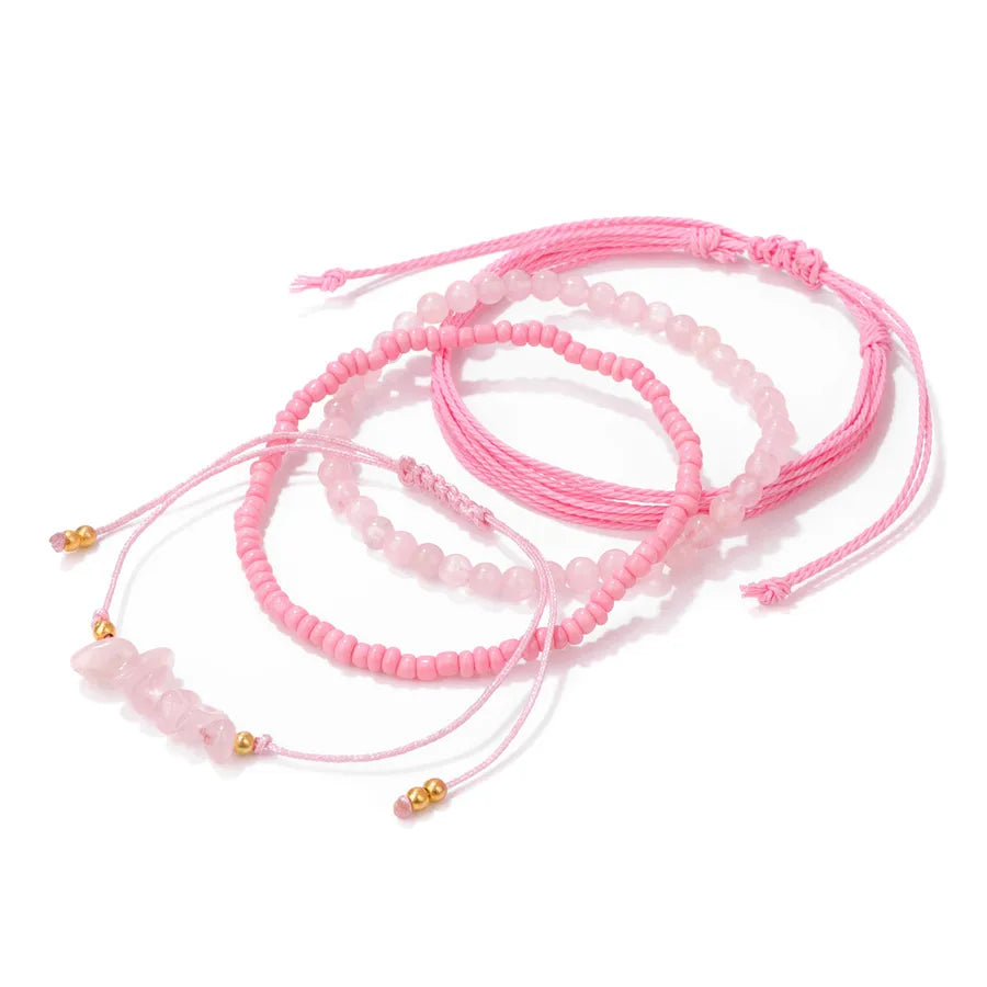Elegant Geometric natural stone Crystal Seed Bead Bracelets In Bulk