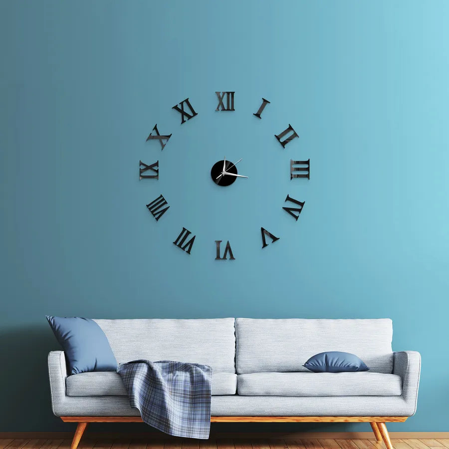 explosions simple clock fashion wall clock DIY wall clock mirror wall stickers clock Roman numeral clock