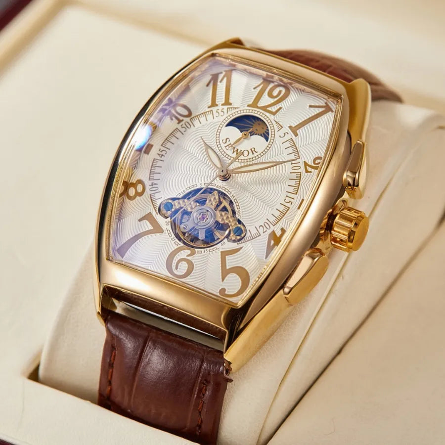 Simple Style Geometric Buckle Mechanical Watch Men's Watches