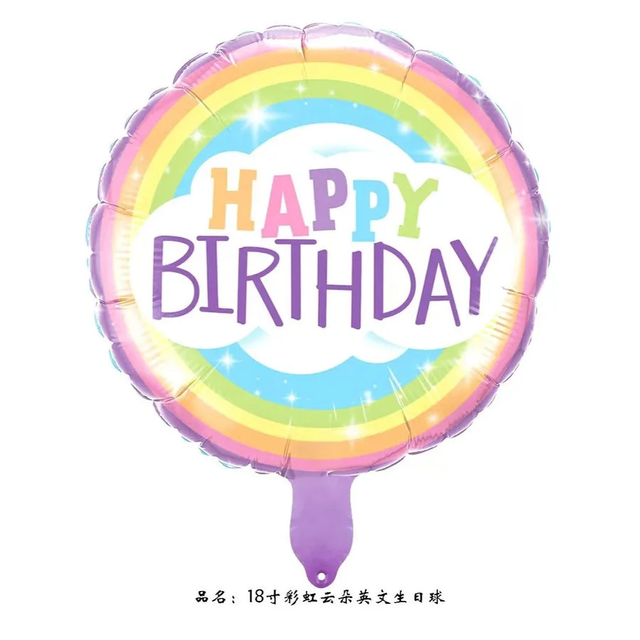 Birthday Cute Modern Style Letter Color Block Aluminum Film Birthday Balloons