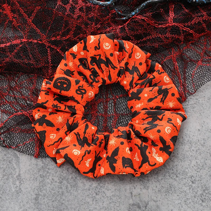 modern style skull cloth hair tie