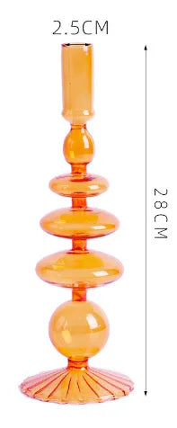 Simple Style Solid Color Glass candlestick