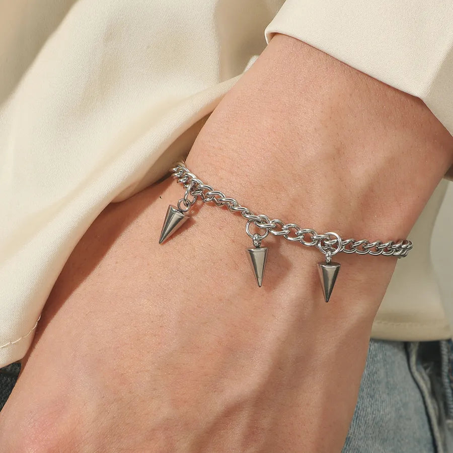 wholesale jewelry tapered pendant titanium steel bracelet nihaodropshipping