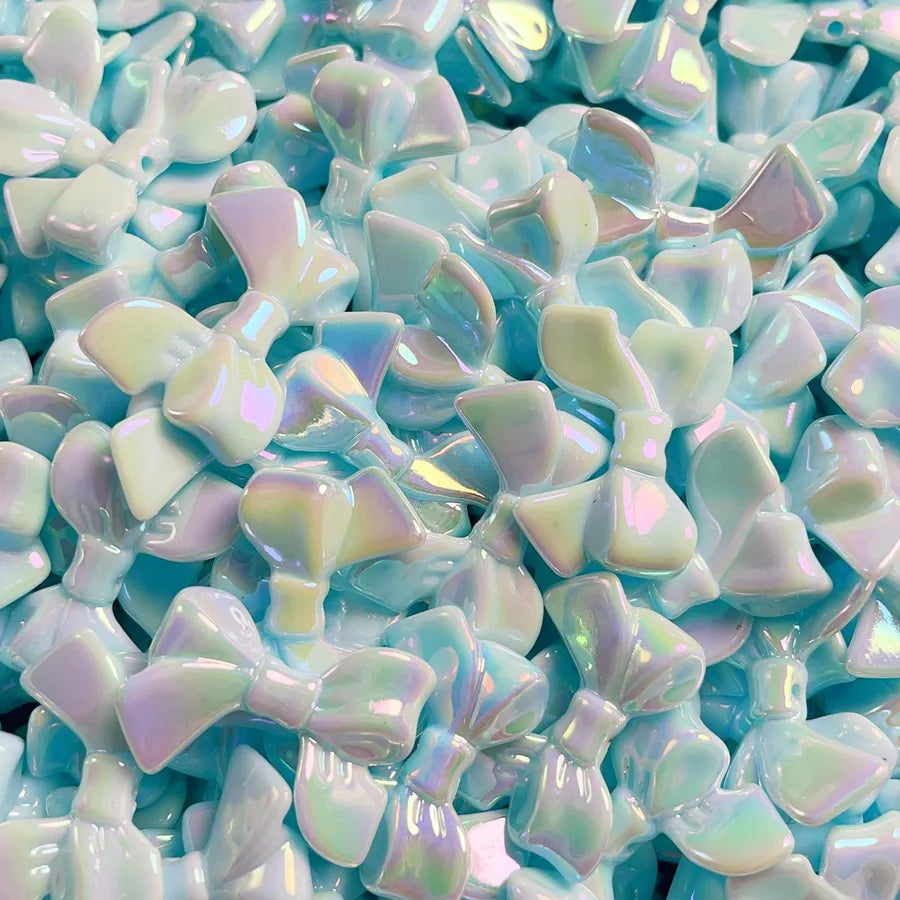 10 PCS/Package Plastic Resin Bow Knot Beads