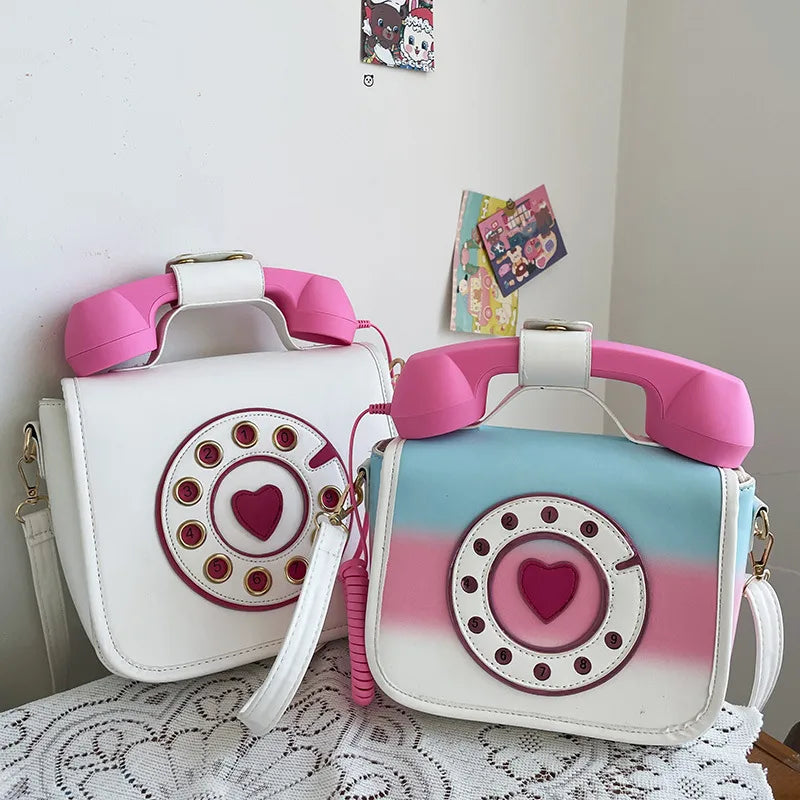 Women's Medium Pu Leather Digital Telephone Streetwear Square Zipper Crossbody Bag