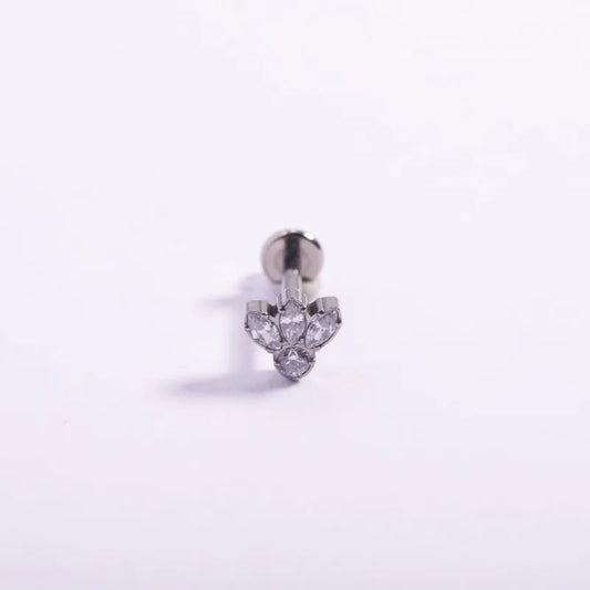 1 Piece Lip Rings Casual Gothic Hip-Hop Geometric Animal Titanium Alloy Polishing Plating Flowers Zircon 18K Gold Plated Lip Rings Ear Cartilage Rings & Studs