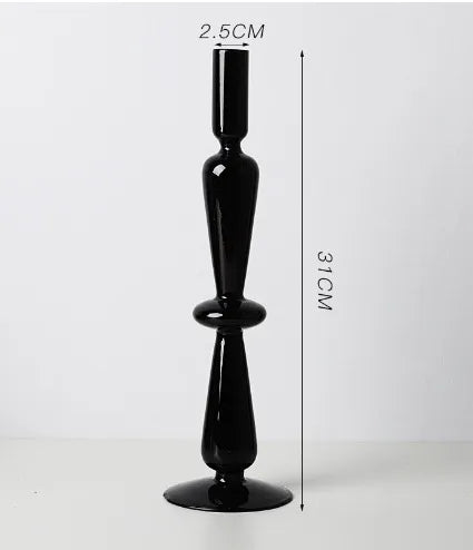 Simple Style Solid Color Glass candlestick