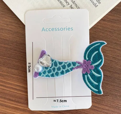 Vacation Simple Style Girl'S Fish Tail Polyester Hair Clip