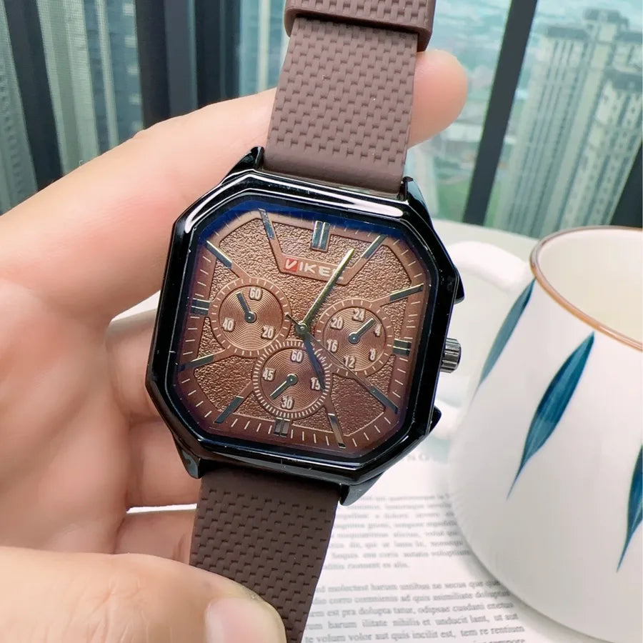 Sport Style Solid Color Buckle Quartz Watch