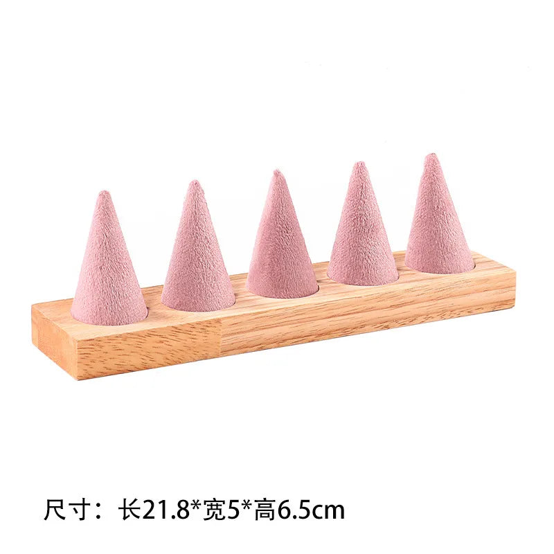 1 Piece solid wood Flannel Cute Modern Style Geometric Jewelry Display