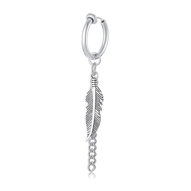 1 Piece Punk Cool Style Cross chain 201 Stainless Steel Ear Cuffs