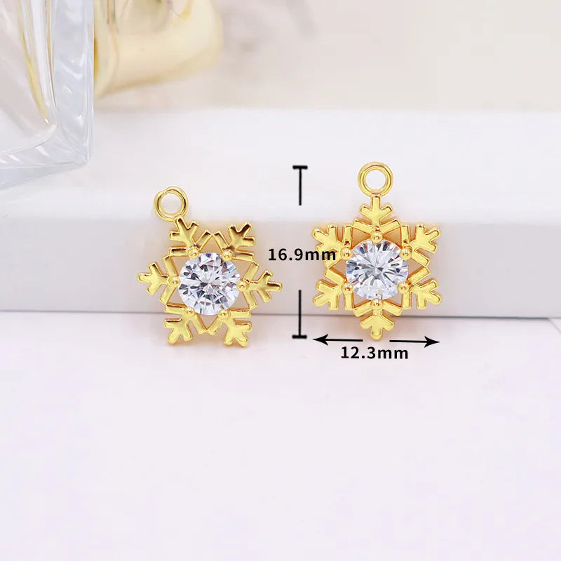 1 Piece Copper Zircon Flower Bow Knot Pendant