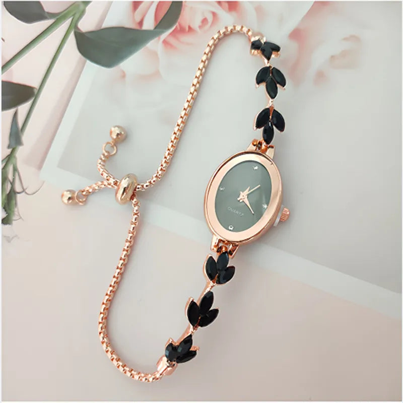 Casual Elegant Petal Telescopic Rope Quartz Women's Watches