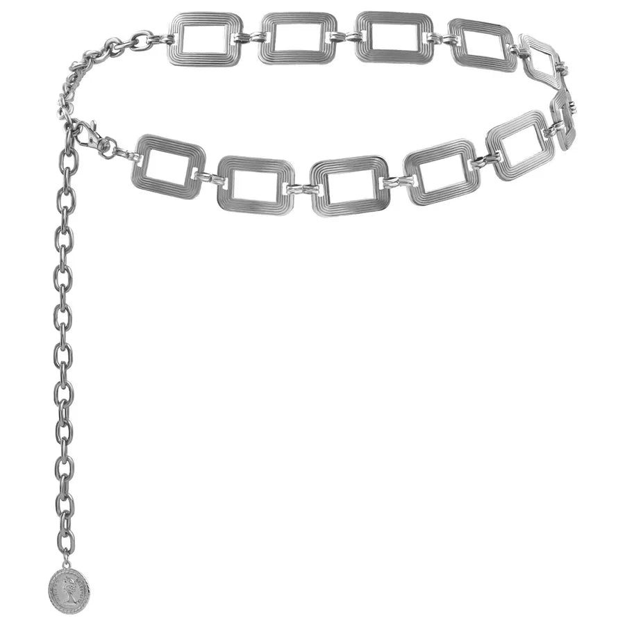 Foreign trade atmosphere metal pendant waist chain women's accessories new fashion hot girl body chain dress belt chain