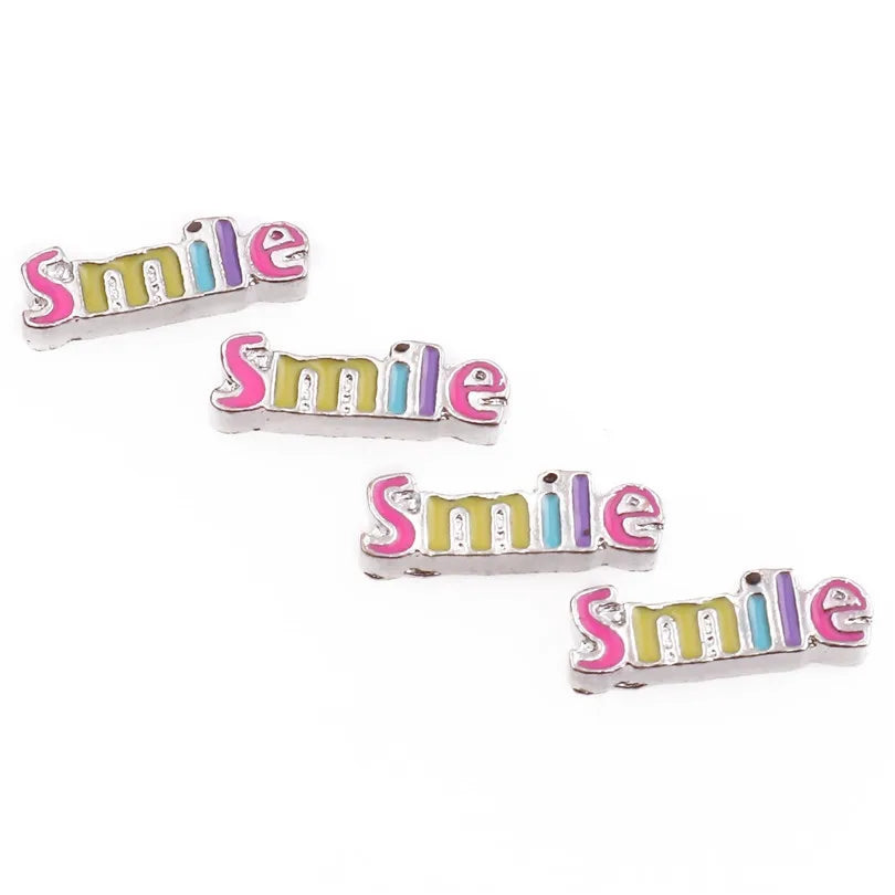 20 PCS/Package Alloy Color Block Heart Shape Beads