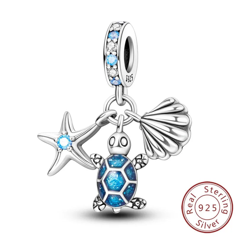 1 Piece 20.3*13.9mm 925 Sterling Silver Zircon Infinity Moon Pendant Beads Jewelry Accessories