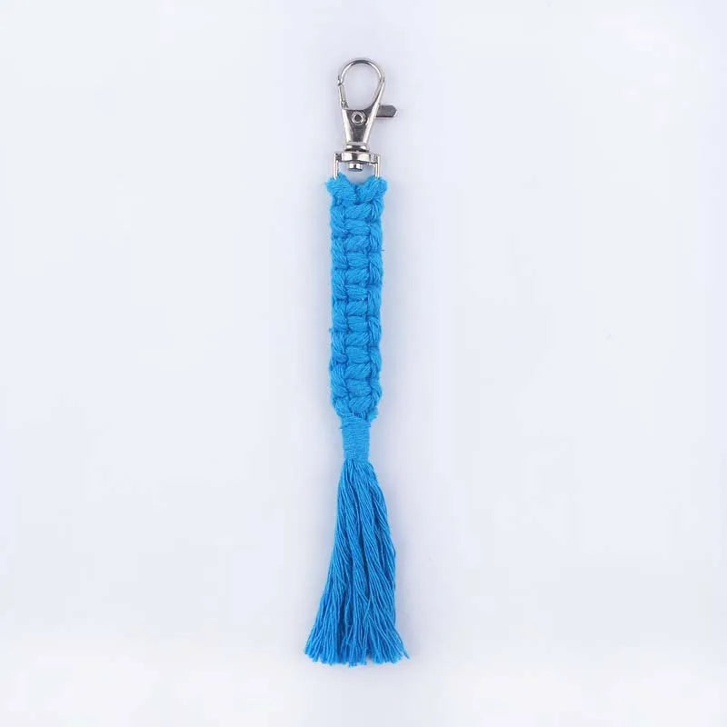 simple style korean style solid color cotton unisex bag pendant keychain