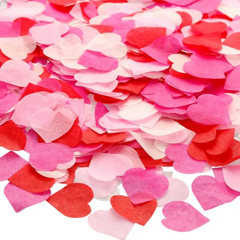 2.5cm heart-shaped love paper pieces Valentine's Day wedding venue hand-held throwing paper scraps transparent balloon filler