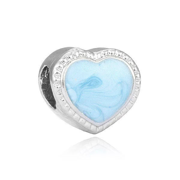 1 Piece 9*10mm Alloy Heart Shape Bow Knot Shell Beads