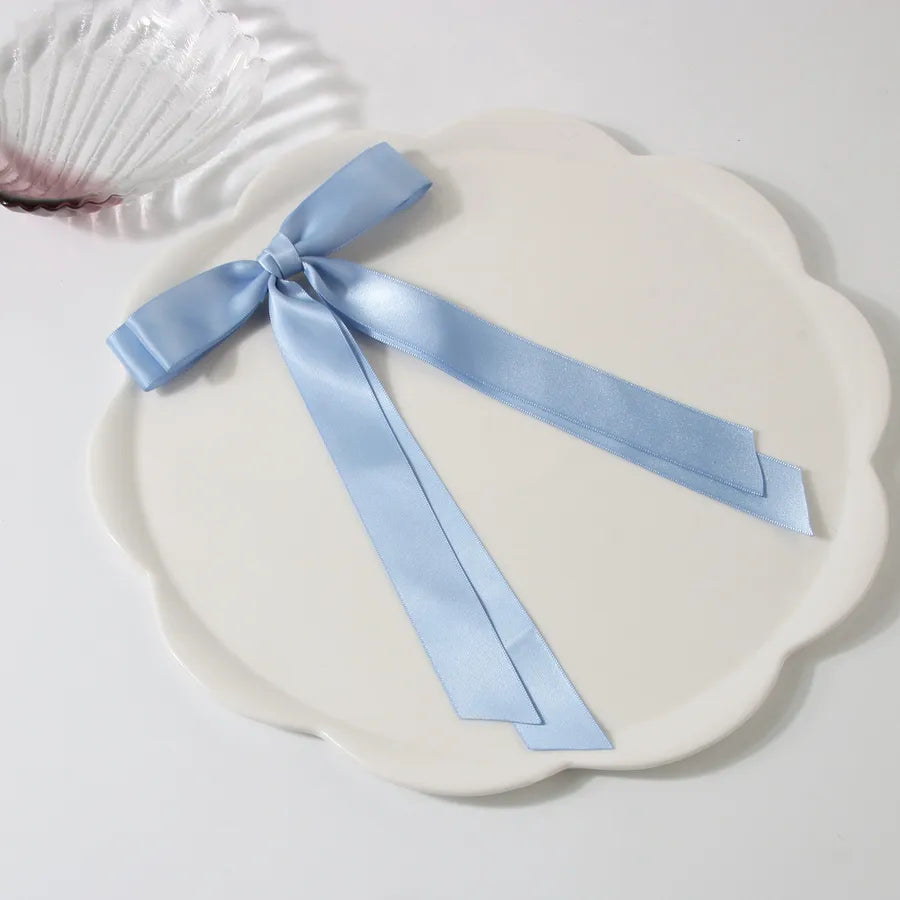 Women's Sweet Simple Style Classic Style Solid Color Bow Knot Cloth Hair Clip
