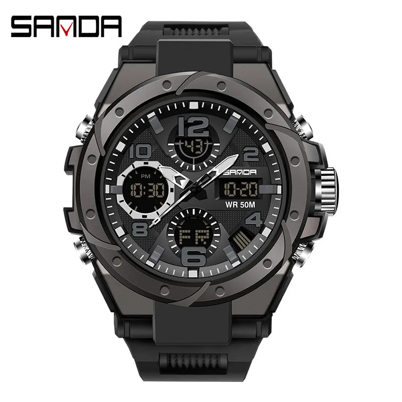modern style solid color electronic men's watches