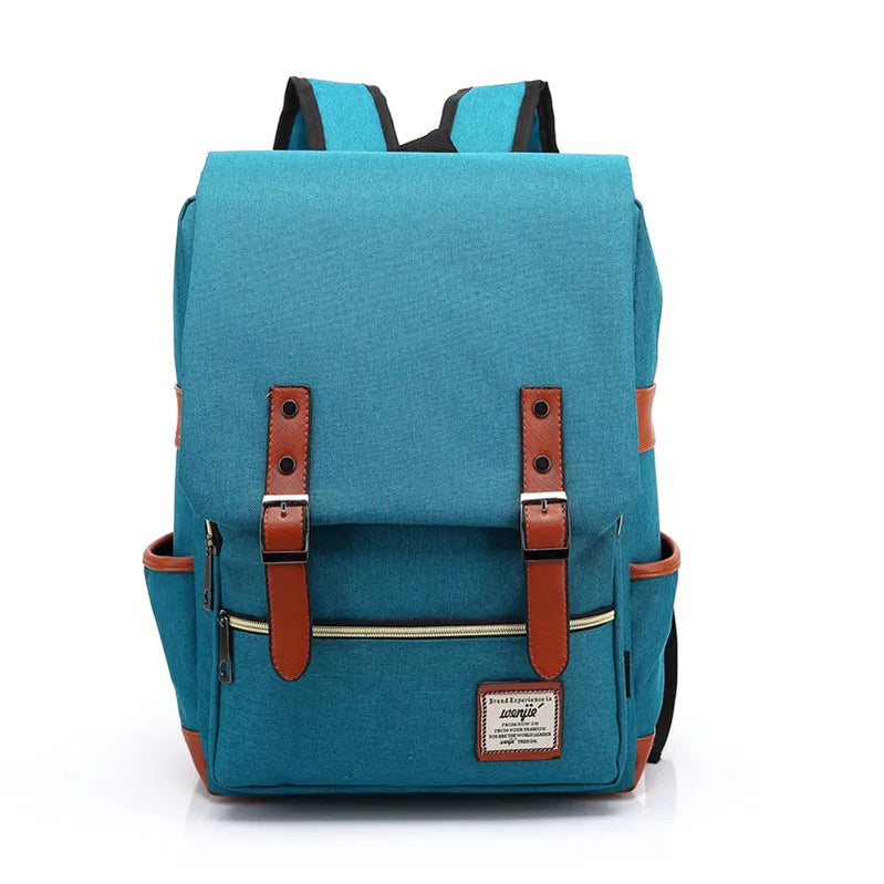 Unisex Solid Color Oxford Cloth Zipper Buckle Fashion Backpack School Backpack