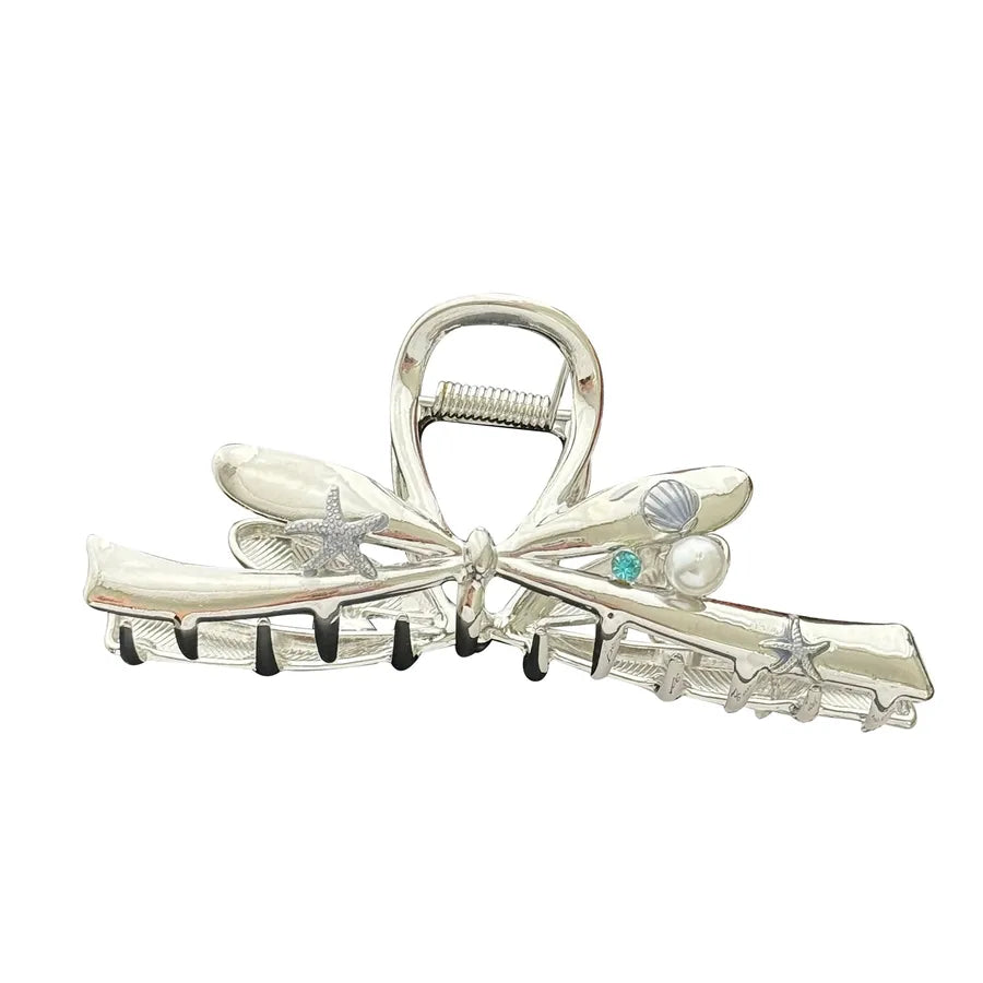Dove Star Shell Diamond Embedded Hair Clip Women's Elegant Hair Accessories Versatile For Bun And Ponytail Styling