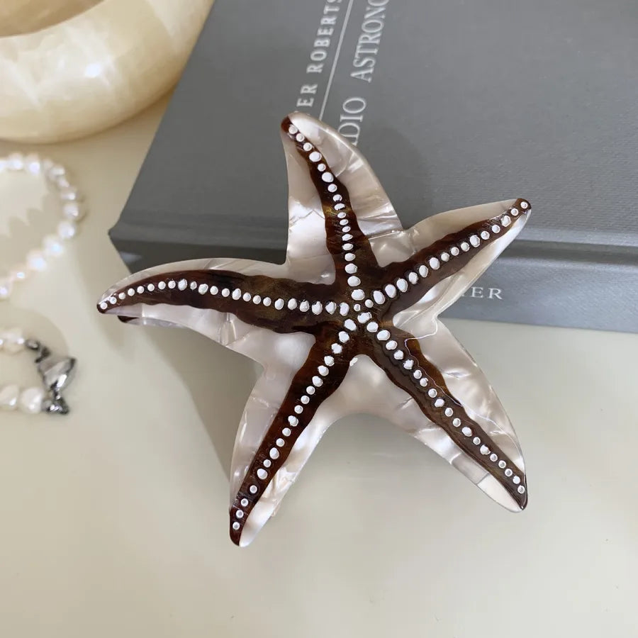 Vacation Simple Style Women's Starfish Acetic acid sheets Hair Claws