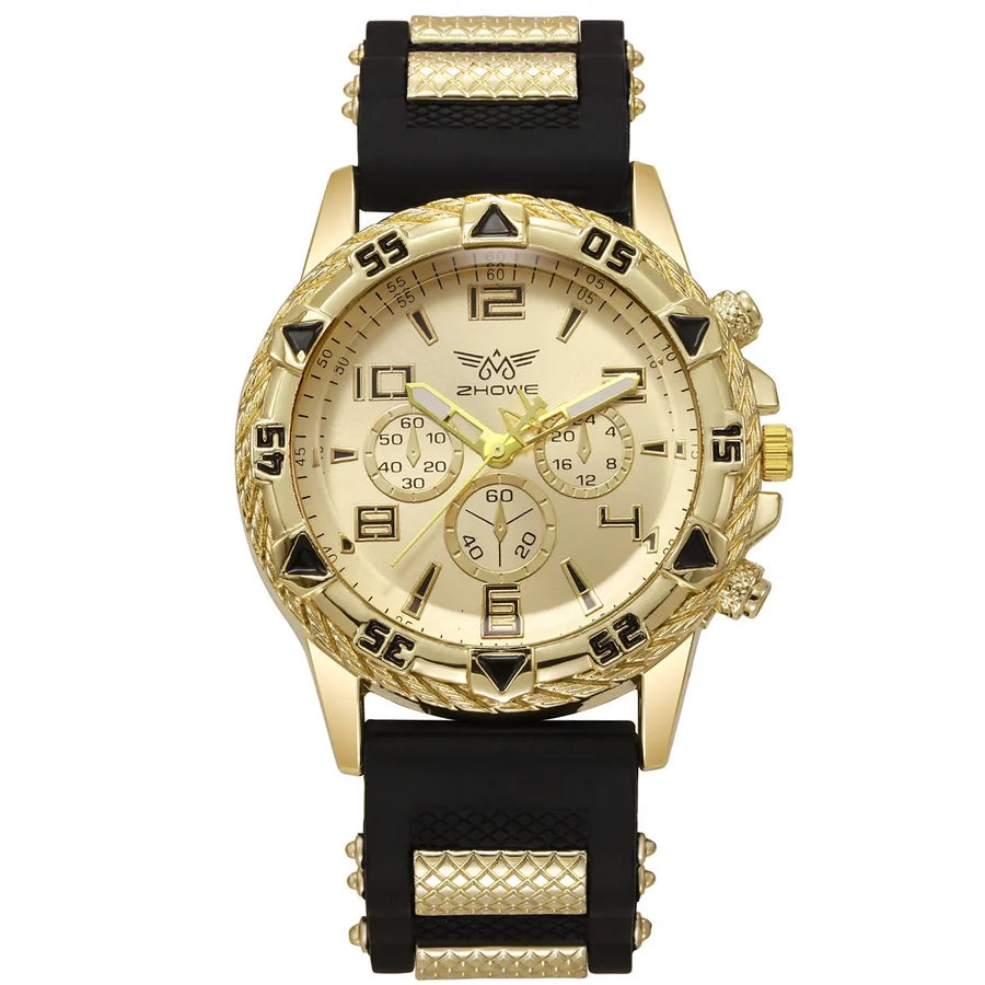 Wholesale  Men's Watch casual silicone strap watch Quartz fashion trend men's watch foreign trade hot men's watch
