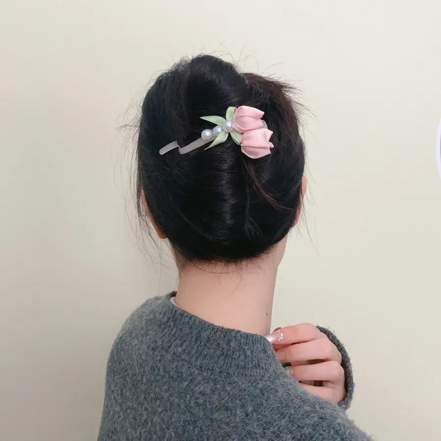 Super Fairy Artificial Flower Butterfly Flower Tassel Grip Female Sweet Style Unique and Exquisite Barrettes Ins All-Match Hair Accessories Fashion