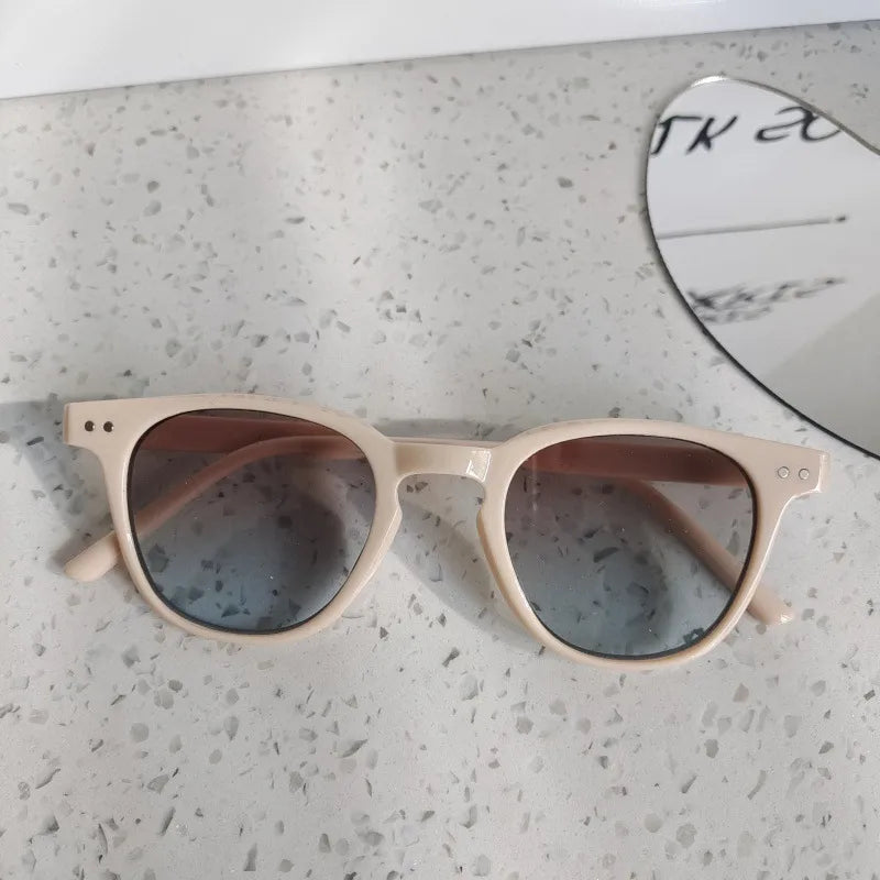 Simple Style Cool Style Solid Color UV400 Protection Resin Special-Shaped Mirror Full Frame Kids Sunglasses