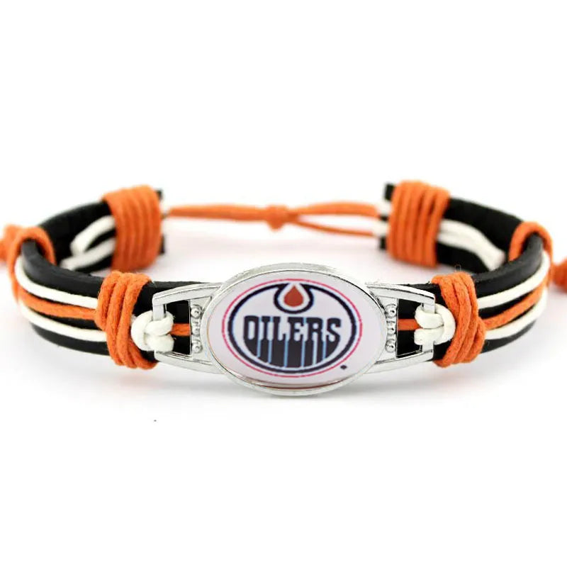 Hot NHL National Hockey League National Hockey League Leather Bracelet