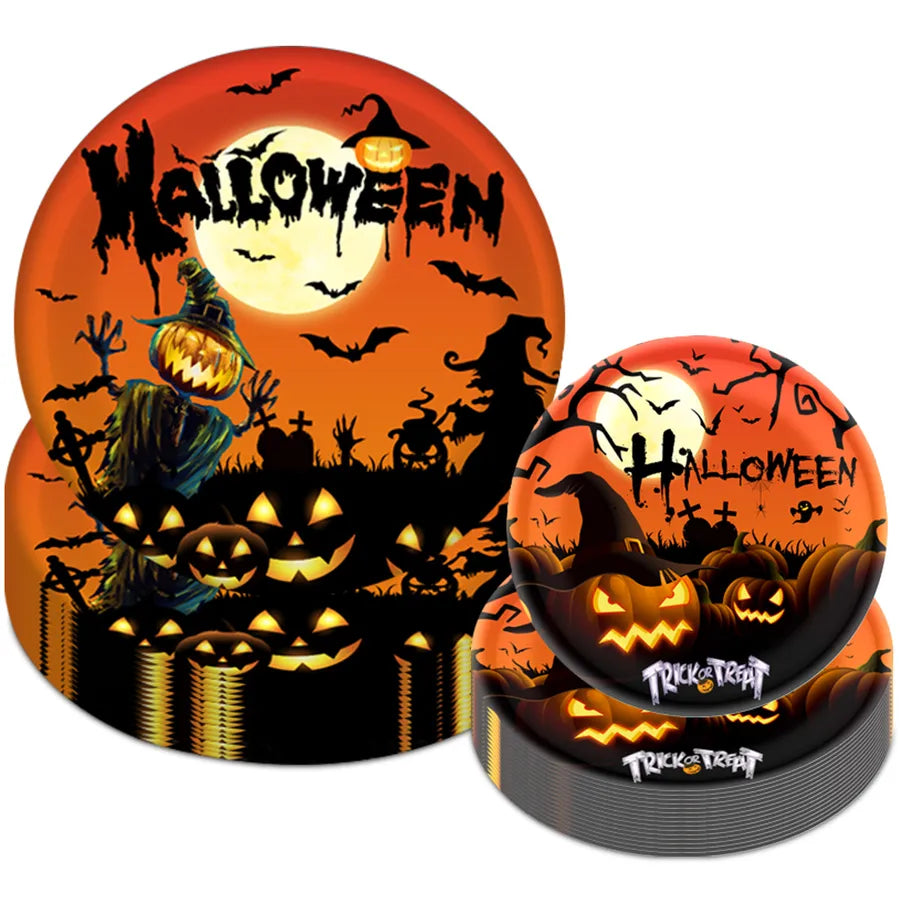Halloween Cartoon Style Pumpkin Bat 1 Set