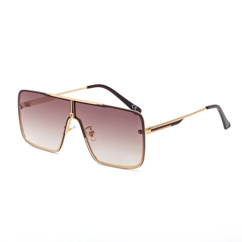 Casual Elegant Lady Solid Color Pc Square Full Frame Men's Sunglasses