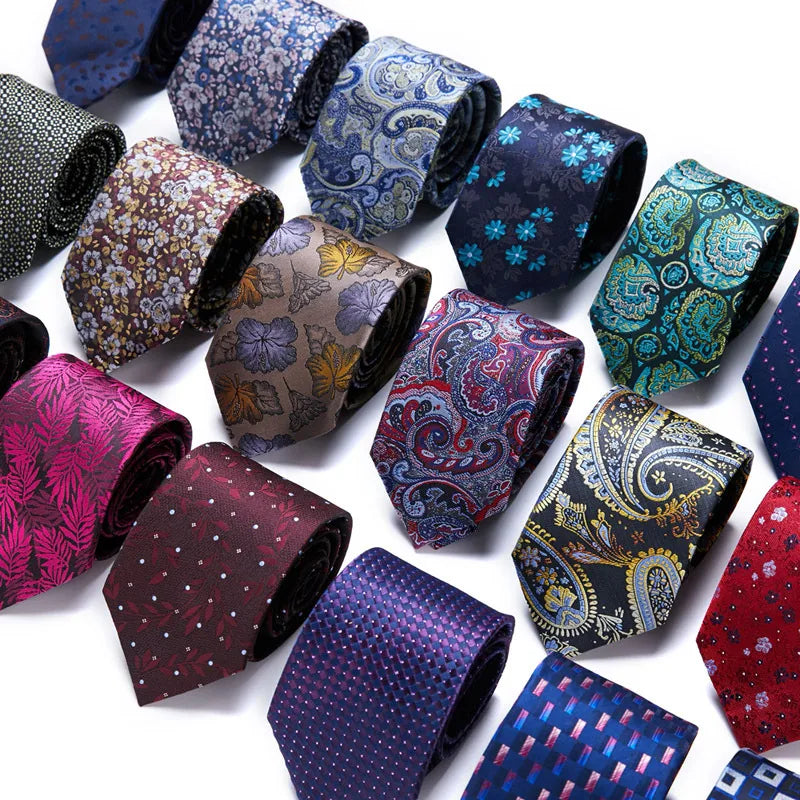 casual geometric waves polyester polyester yarn men's tie