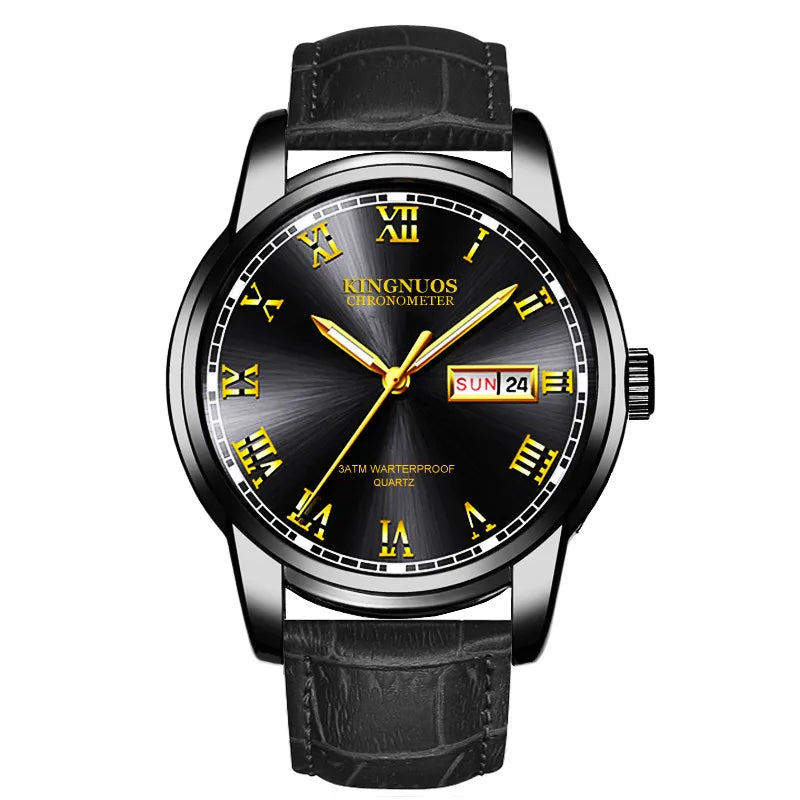 casual solid color double side snaps quartz men's watches