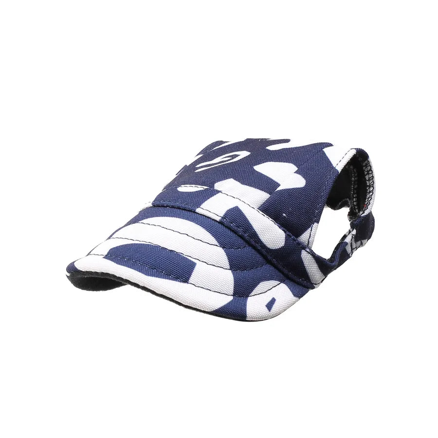 simple style canvas oxford cloth stripe pet hat