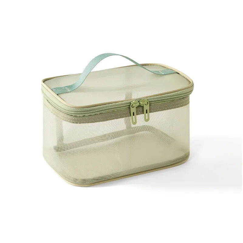 grid visual large multi-functional travel cosmetic storage bag
